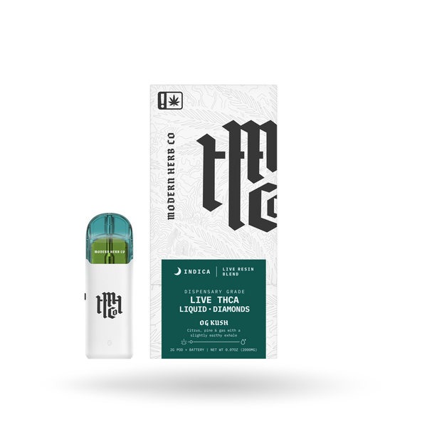 MODERN HERB THCA POD KIT LIVE RESIN LIQUID DIAMONDS: OG KUSH (INDICA) - 2G
