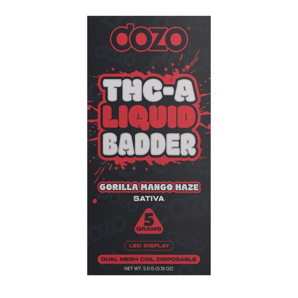 DOZO THC-A - LIQUID BADDER 5G DISPOSABLE | GRUNTZ