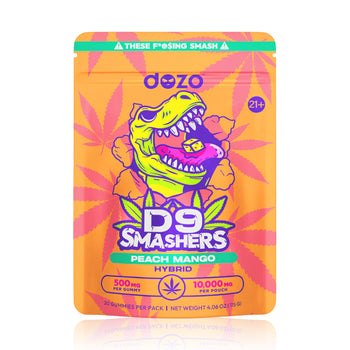 DOZO D9 SMASHERS GUMMIES - 10000MG | PEACH MANGO (HYBRID)