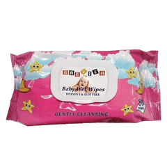 BABYISH BABY WIPES PINK - 80CT