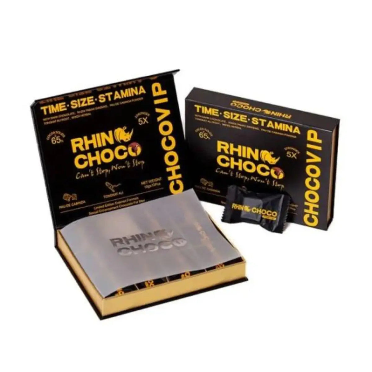 VIP RHINO CHOCO FOR MEN – 12 PACK – PREMIUM CHOCOLATE – MADE IN USA – AUTHENTIC