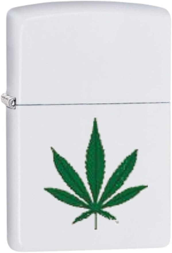 ZIPPO - 2023 LEAF WHITE MATTE, COLOR IMAGE - SINGLE