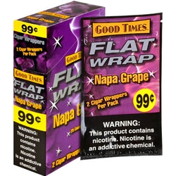 GOOD TIMES FLAT WRAPS GRAPE 25 PACKS OF 2 NAPA GRAPE