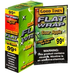 GOOD TIMES FLAT WRAPS GRAPE 25 PACKS OF 2  SOUR APPLE