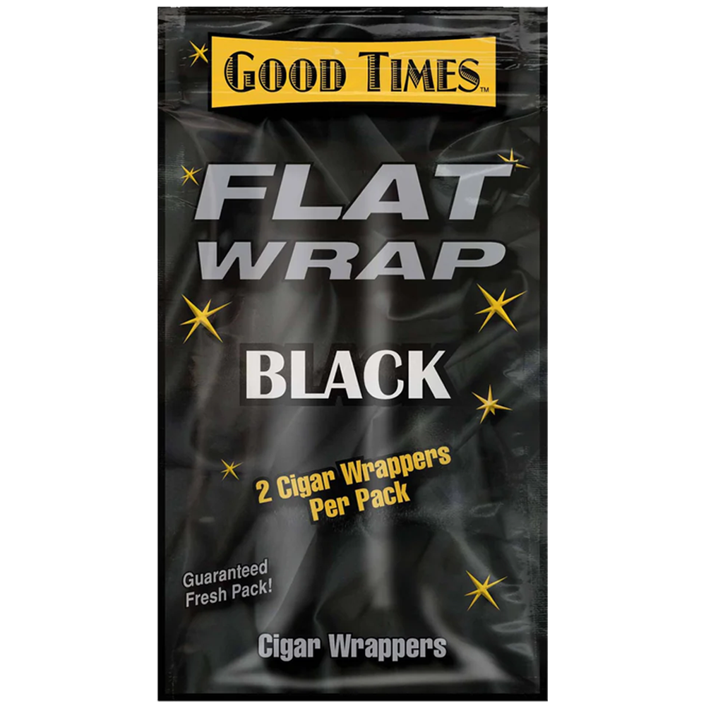 GOOD TIMES FLAT WRAPS GRAPE 25 PACKS OF 2  BLACK