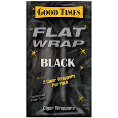 GOOD TIMES FLAT WRAPS GRAPE 25 PACKS OF 2  BLACK