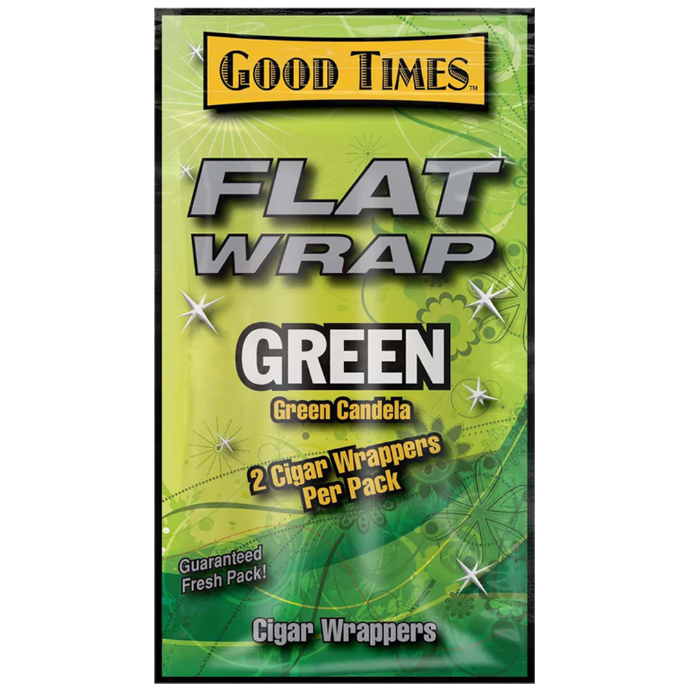 GOOD TIMES FLAT WRAPS GRAPE 25 PACKS OF 2 GREEN