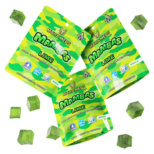 MUHA MEDS MELTED DIAMOND GUMMIES - INDICA - LIME