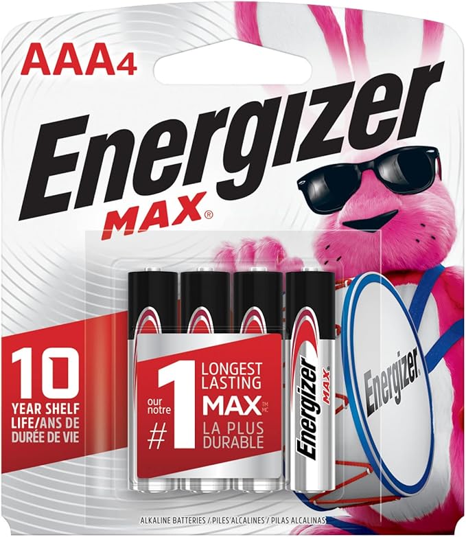 ENERGIZER MAX AAA BATTERIES (4 PACK), TRIPLE A ALKALINE BATTERIES 12 PACK