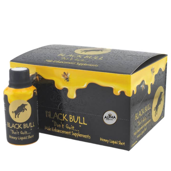 BLACK BULL HONEY SHOTS 2OZ EACH - 12 BOTTLES | PREMIUM HONEY