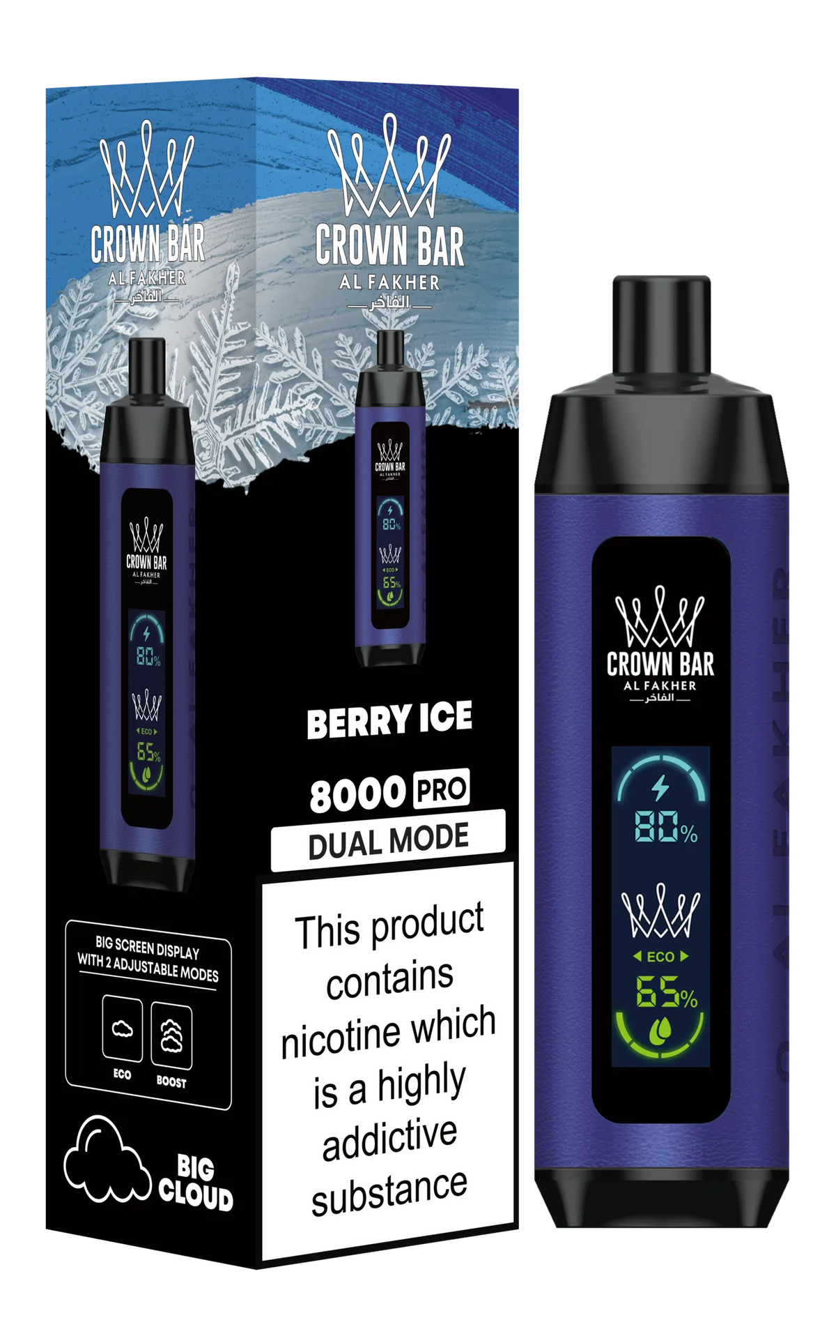 CROWN BAR 8000 PRO - BERRY ICE