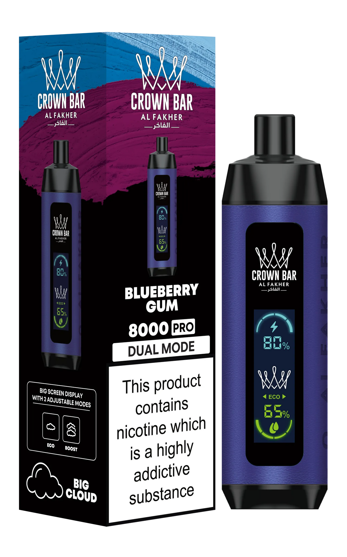 CROWN BAR 8000 PRO - BLUEBERRY GUM