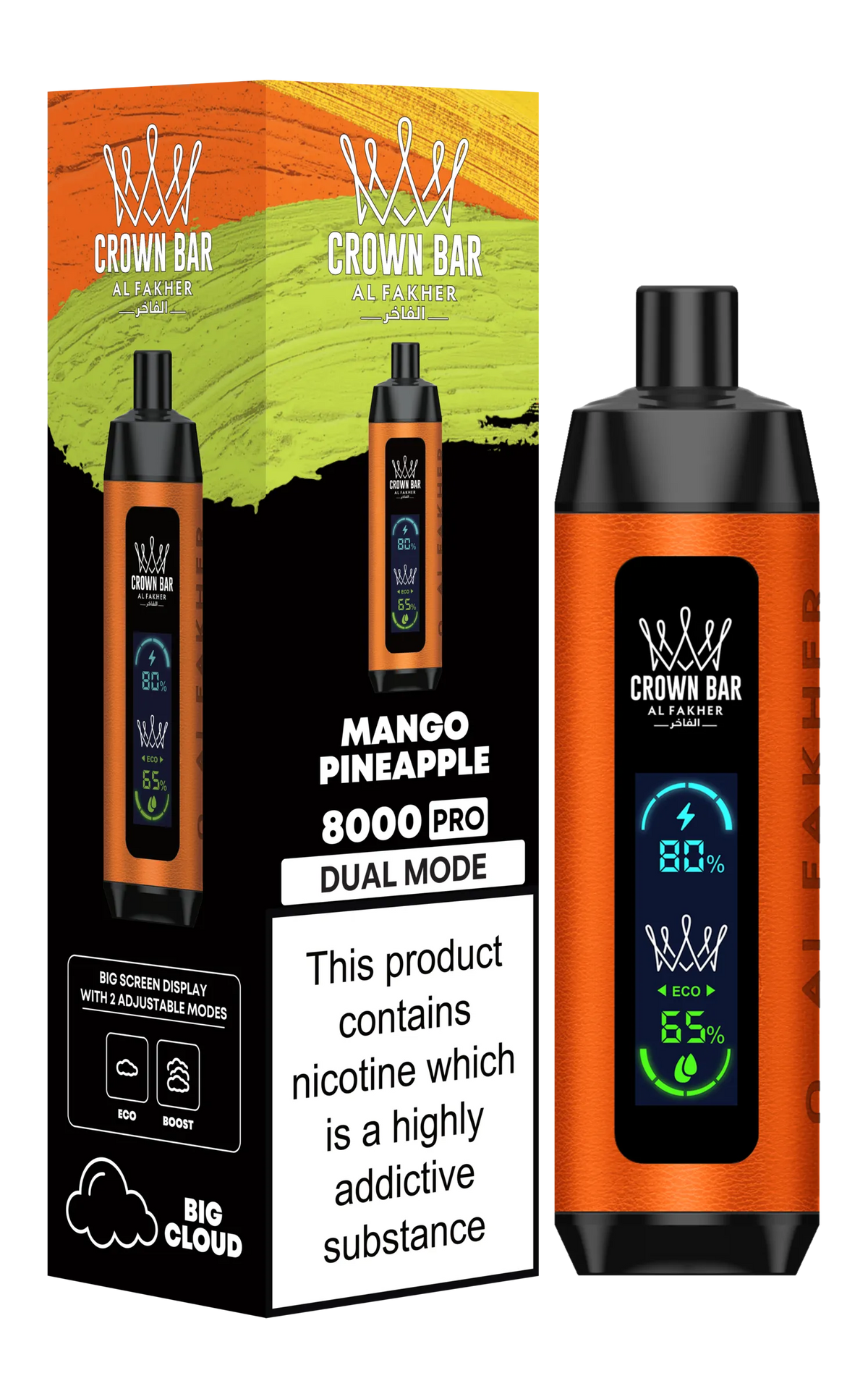 CROWN BAR 8000 PRO - MANGO PINEAPPLE