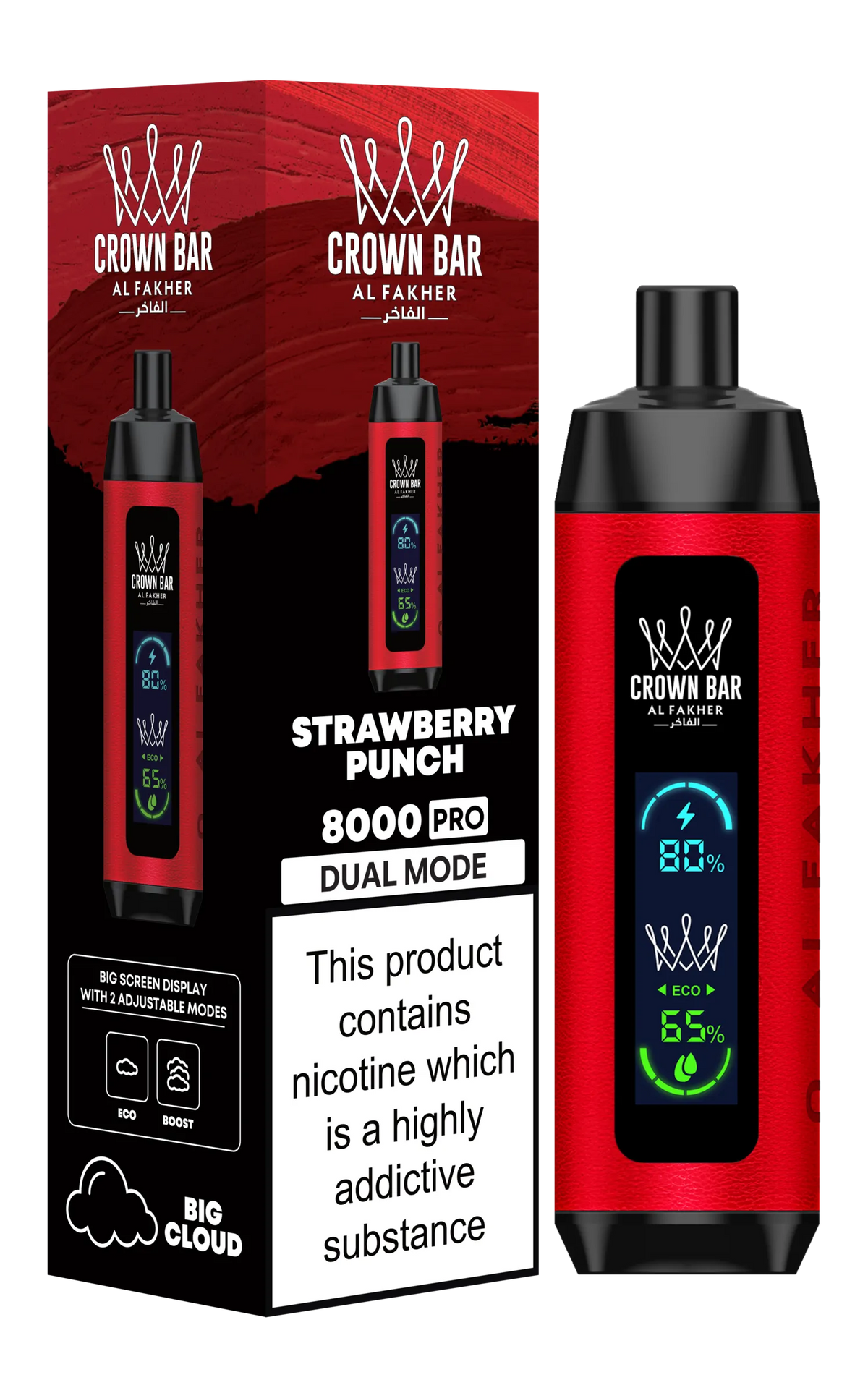 CROWN BAR 8000 PRO - STRAWBERRY PUNCH