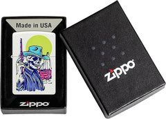 ZIPPO - WILD WEST SKELETON DESIGN WHITE MATTE - SINGLE