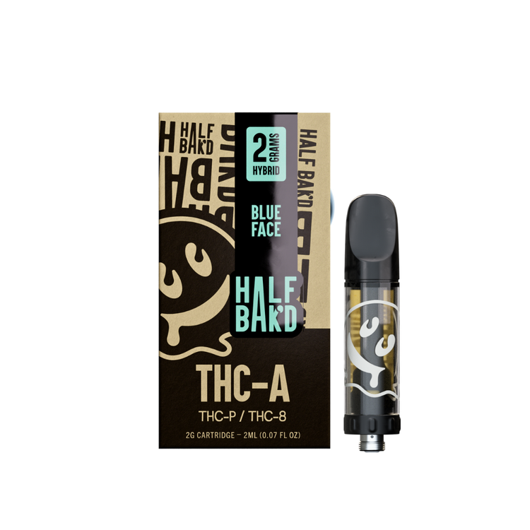 HALF BAK'D 2 GRAM CARTRIDGE BLUE FACE