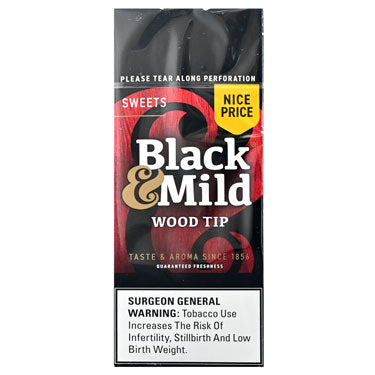 BLACK & MILD SWEETS WOOD TIP 25PK