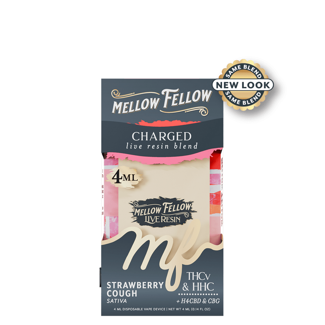 MELLOW FELLOW LIVE RESIN 4ML DISPOSABLE VAPE – STRAWBERRY COUGH
