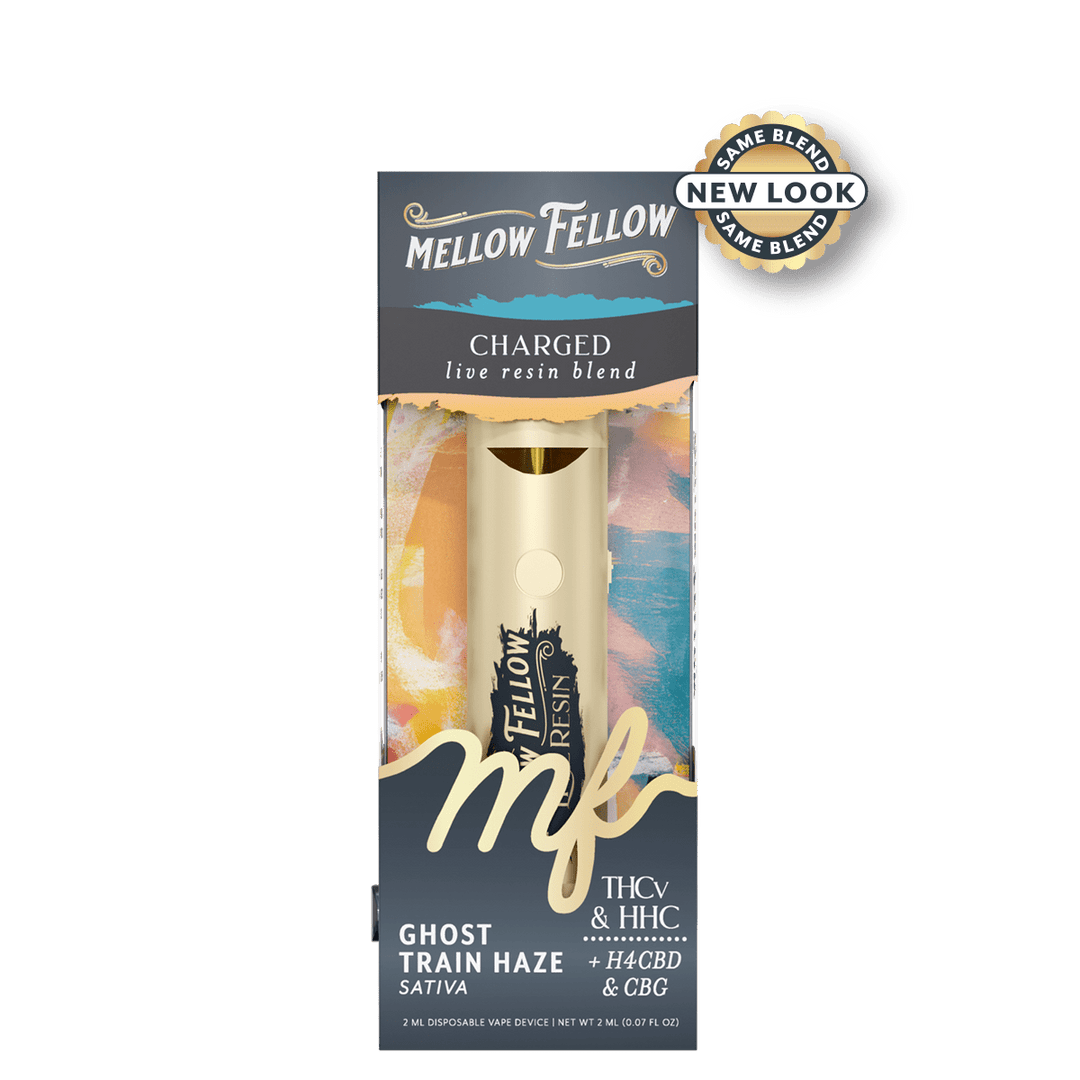 MELLOW FELLOW LIVE RESIN 2ML DISPOSABLE VAPE – GHOST TRAIN HAZE