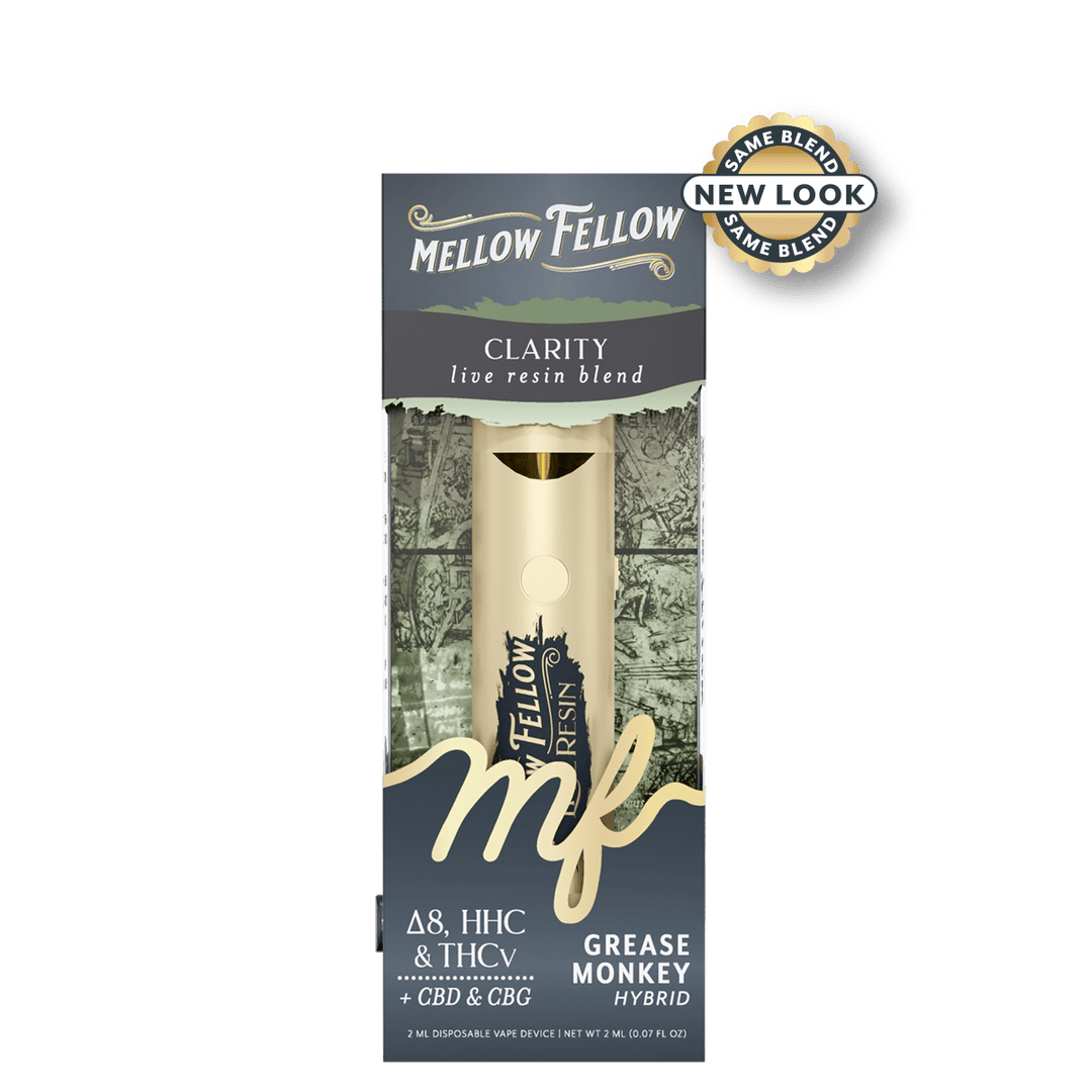MELLOW FELLOW LIVE RESIN 2ML DISPOSABLE VAPE – GREASE MONKEY