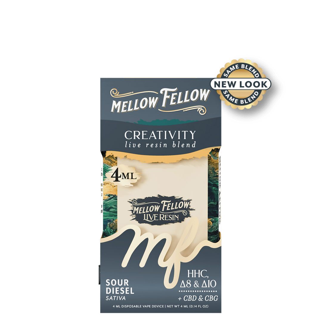 MELLOW FELLOW LIVE RESIN 4ML DISPOSABLE VAPE – SOUR DIESEL