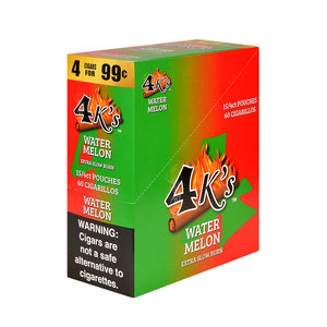 4 K'S BLACK DIAMOND CIGARILLOS 15 PACKS OF 4 WATERMELON