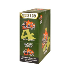 4 K'S BLACK DIAMOND CIGARILLOS 15 PACKS OF 4 GREEN