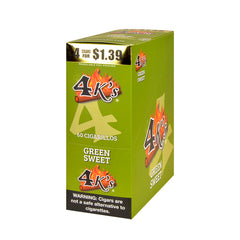 4 K'S BLACK DIAMOND CIGARILLOS 15 PACKS OF 4 GREEN SWEET