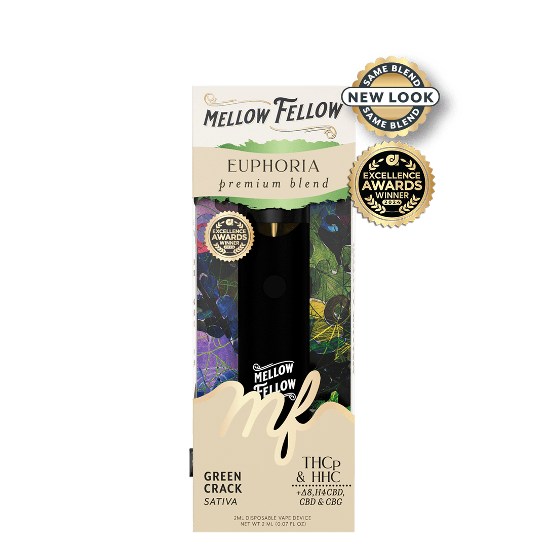 MELLOW FELLOW CLARITY PREMIUM BLEND - 2ML DISPOSABLE - SATIVA GREEN CRACK
