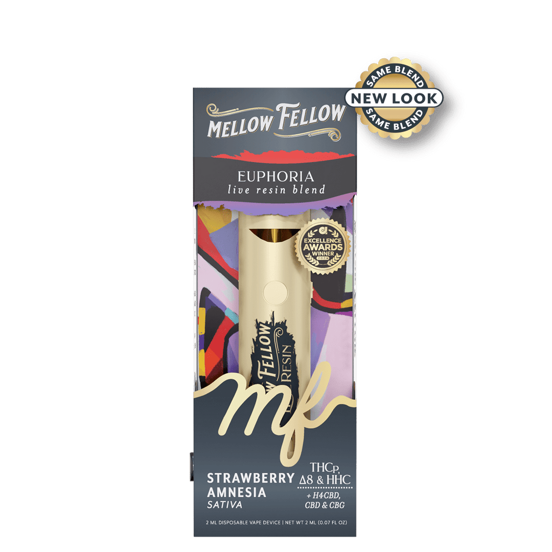 MELLOW FELLOW LIVE RESIN 2ML DISPOSABLE VAPE – STRAWBERRY AMNESIA