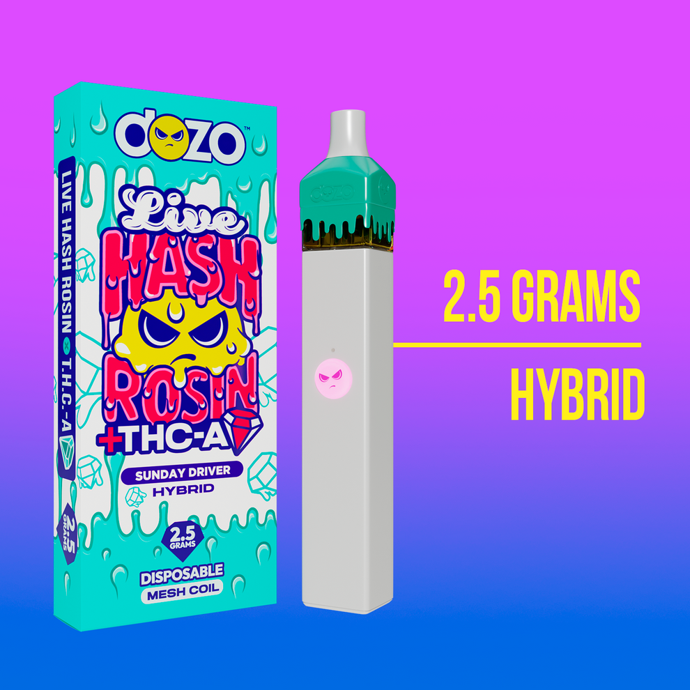 2.5G DOZO LIVE HASH ROSIN THC-A VAPE: SUNDAY DRIVER (H