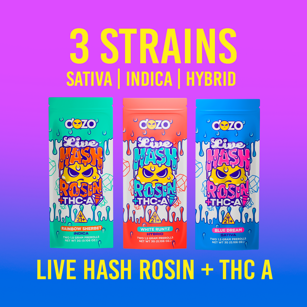 DOZO LIVE HASH ROSIN PREROLL | BLUE DREAM (SATIVA)