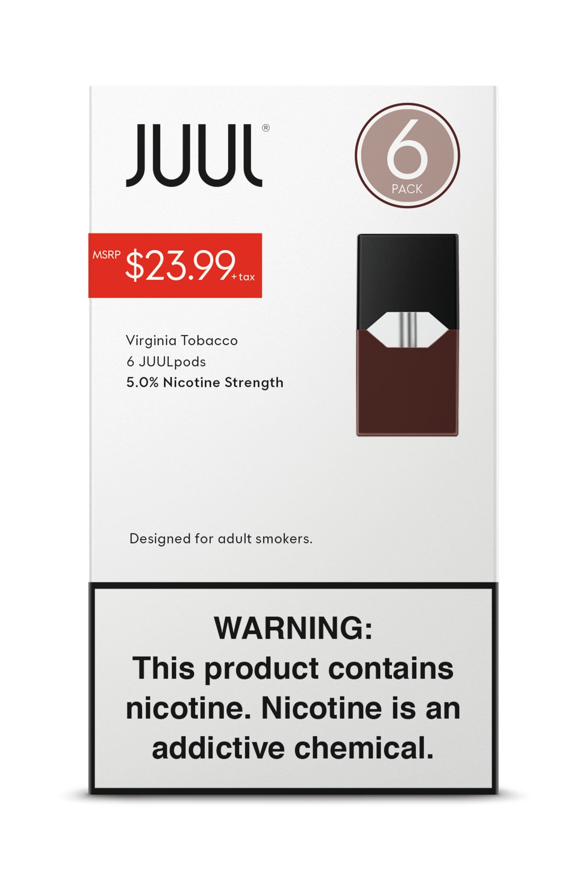 JUUL PODS VIRGINA 5%- 6 PK