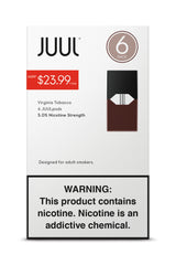 JUUL PODS VIRGINA 5%- 6 PK