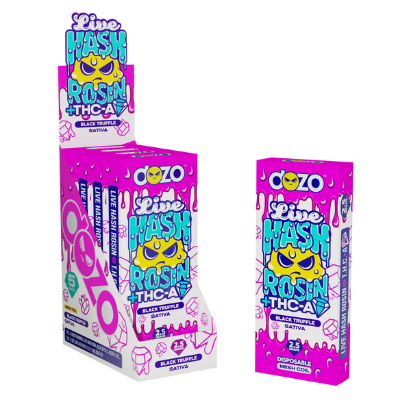 DOZO LIVE HASH ROSIN + THC-A 2.5G DISPOSABLES BLACK TRUFFLE