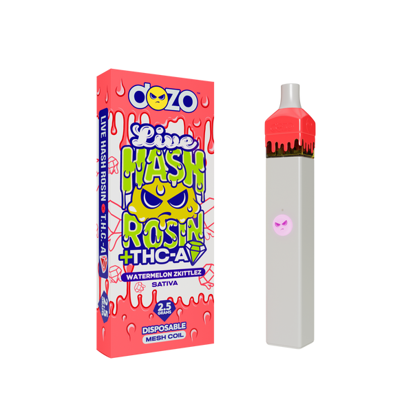 DOZO LIVE HASH ROSIN + THC-A 2.5G DISPOSABLES | WATERMELON ZKITTLEZ