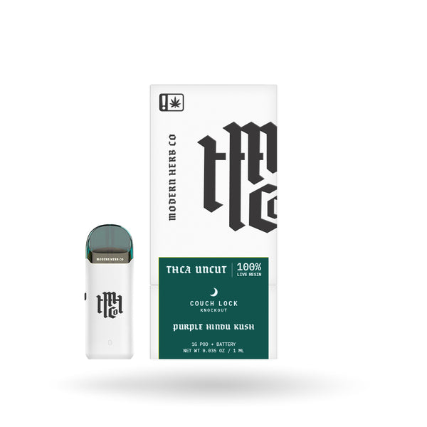 MODERN HERB THCA LIVE RESIN UNCUT POD KIT: INDICA, PURPLE HINDU KUSH, 1G