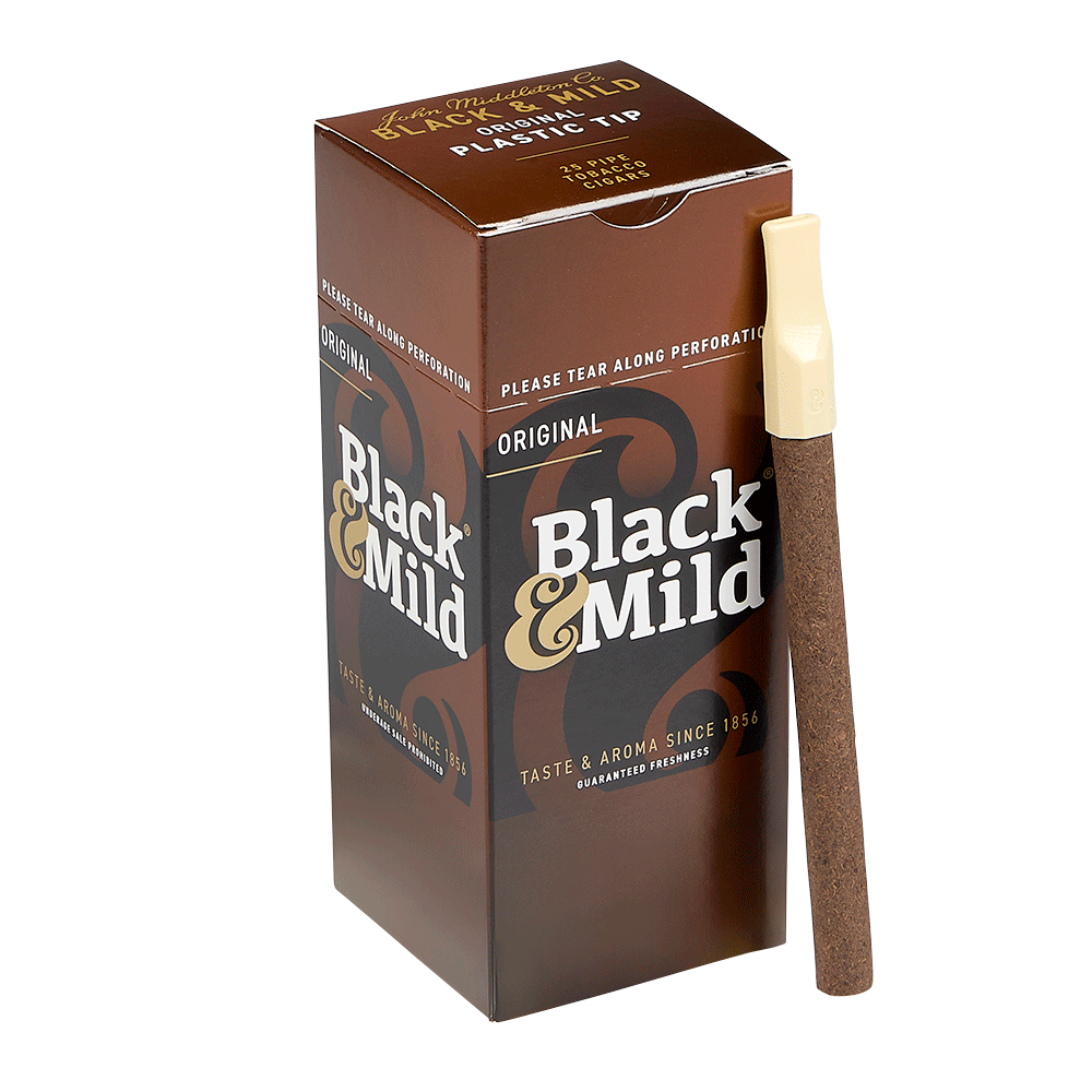 BLACK & MILD PLASTIC TIP ORIGINAL 25PK