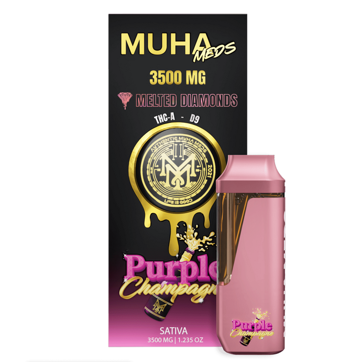 MUHA MEDS - MELTED DIAMONDS - DISPOSABLE - PURPLE CHAMPAGNE - 3.5G