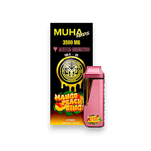 MUHA MEDS - MELTED DIAMONDS - DISPOSABLE - MANGO PEACH RINGS - 3.5G