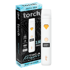 TORCH HEMP PRESSURE HEMP 3.5G THC-A DISPOSABLE W/ LED SCREEN - 5 PACK BLCKCHERYG