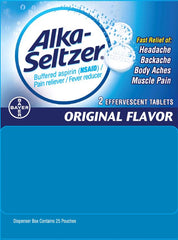 ALKA SELTZER - ORIGINAL - 25 EFFERVESCENT TABLETS