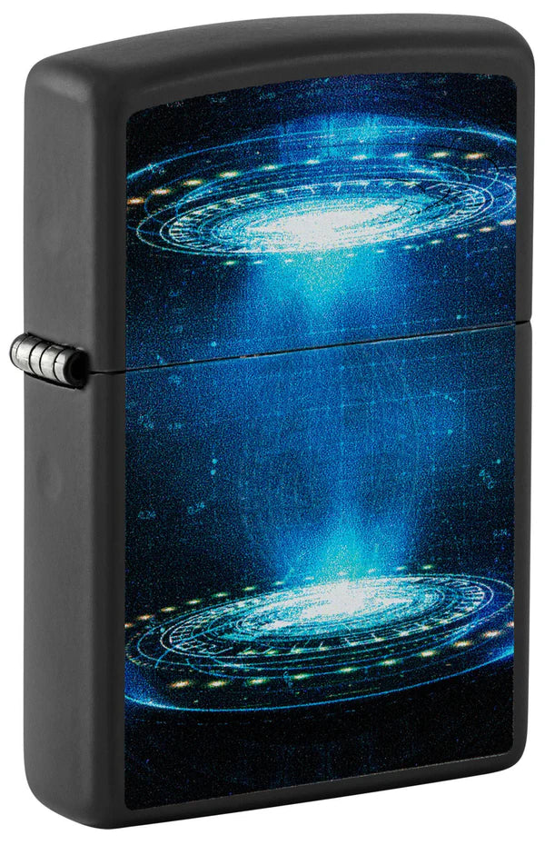 ZIPPO - BLACK LIGHT UFO FLAME DESIGN BLACK MATTE - SINGLE