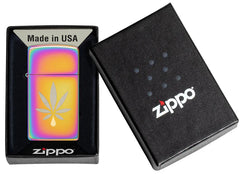 ZIPPO - 204B CANNABIS LEAF DESIGN - SINGLE