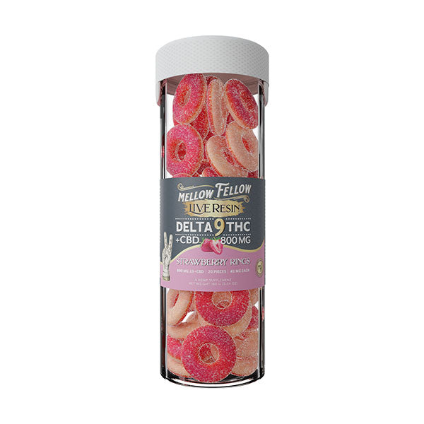 STRAWMELLOW FELLOW LIVE RESIN DELTA-9 GUMMIES | (20CT) 800MG |ERRY