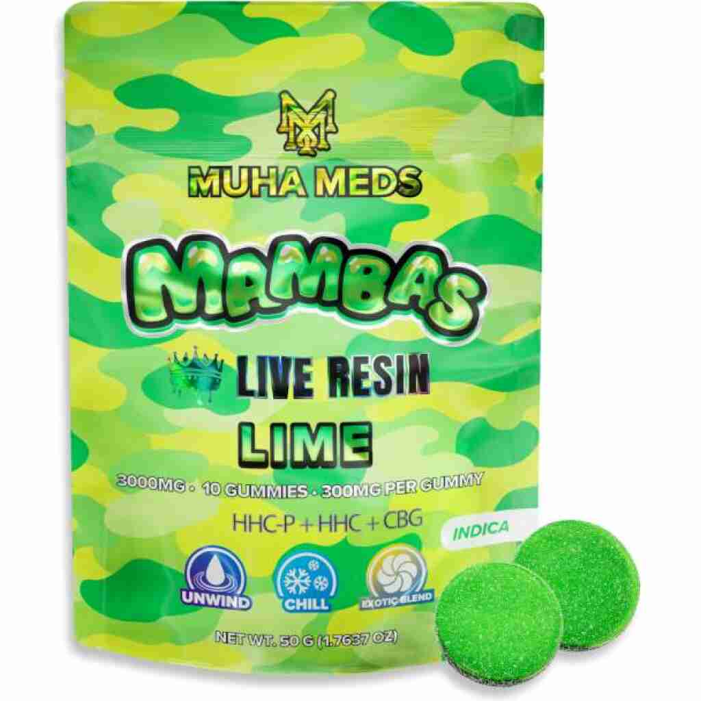 MUHA MEDS MAMBAS LIVE RESIN 10PC GUMMIES 3G LIME