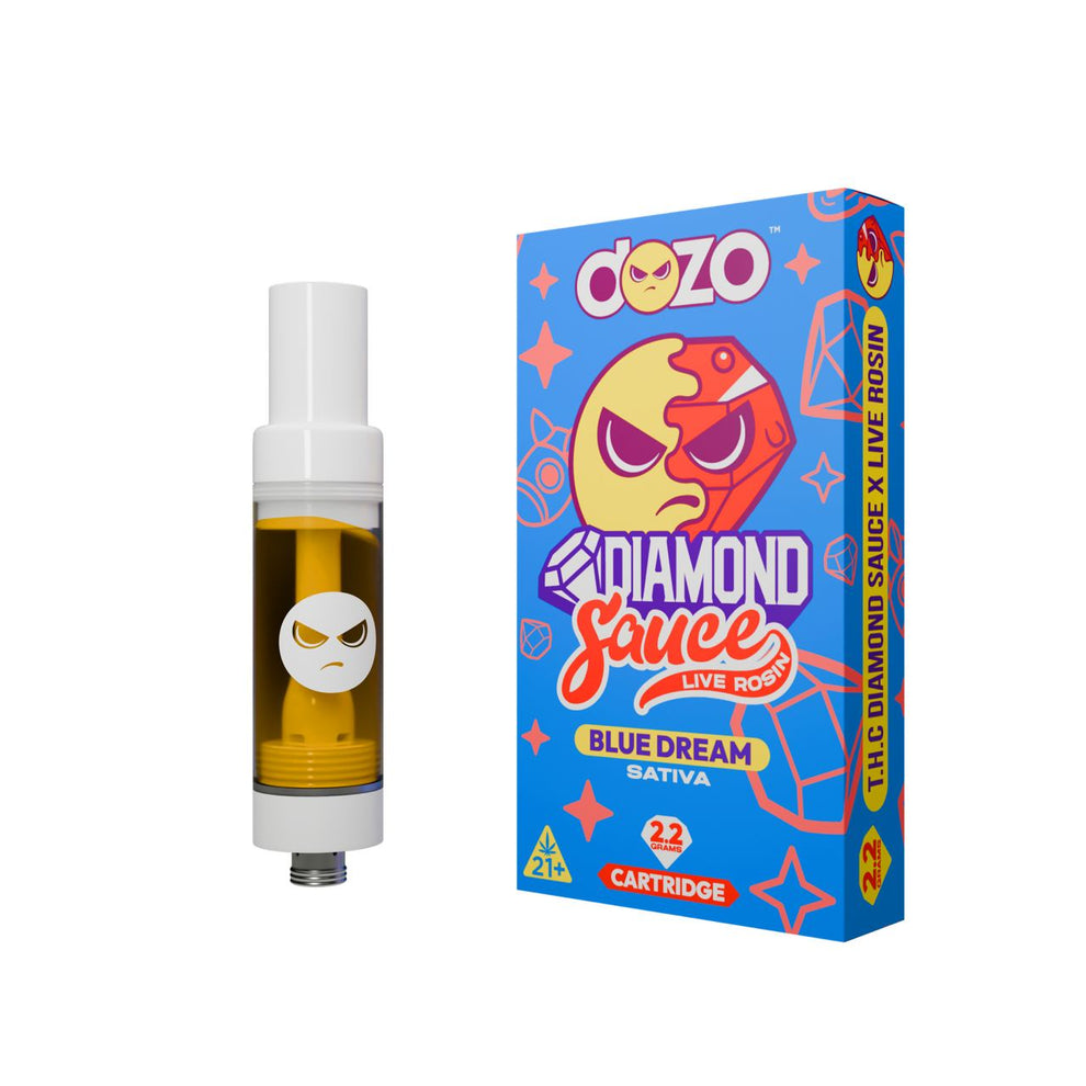 DOZO DIAMOND SAUCE LIVE ROSIN THC CART |  BLUE DREAM