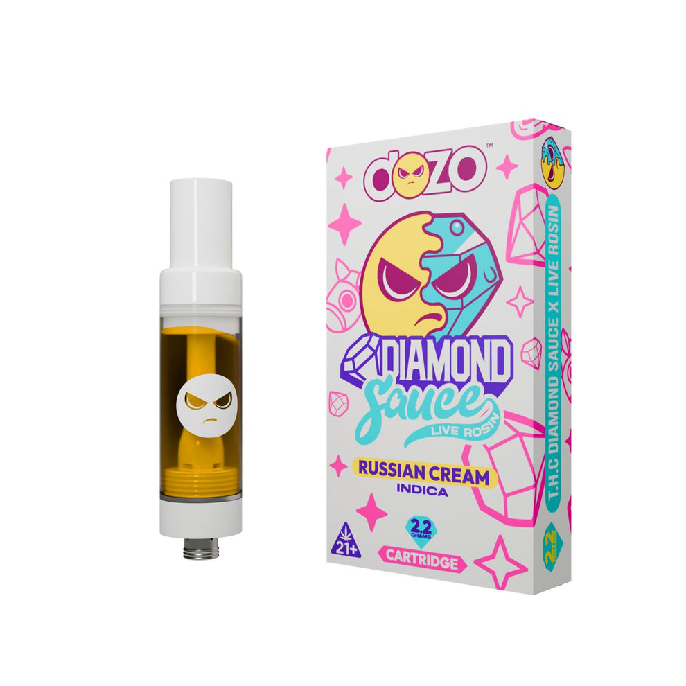 DOZO DIAMOND SAUCE LIVE ROSIN THC CART |  RUSSIAN CREAM