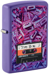 ZIPPO - CASSETTE TAPE DESIGN PURPLE MATTE - SINGLE