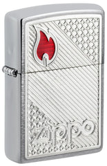 ZIPPO - 2024 HD EMBLEM BRUSHED CHROME LIGHTER, MADE IN USA - SINGLE